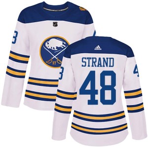 Austin Strand Women's Adidas Buffalo Sabres Authentic White 2018 Winter Classic Jersey