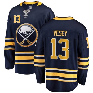 Jimmy Vesey Youth Fanatics Branded Buffalo Sabres Breakaway Navy Blue Home Jersey