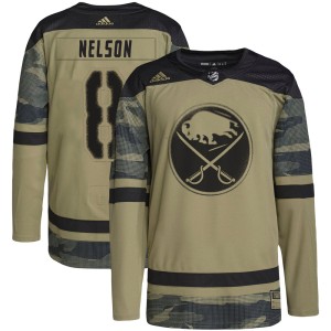 Casey Nelson Men's Adidas Buffalo Sabres Authentic Camo Military Appreciation Practice Jersey