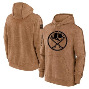 Youth Buffalo Sabres Brown 2023 Salute to Service Club Pullover Hoodie