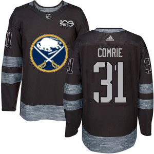 Eric Comrie Men's Buffalo Sabres Authentic Black 1917-2017 100th Anniversary Jersey