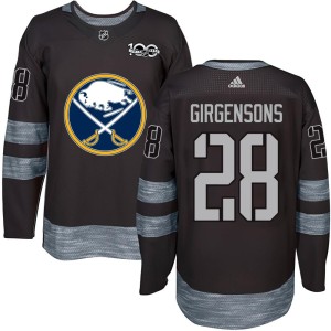 Zemgus Girgensons Men's Buffalo Sabres Authentic Black 1917-2017 100th Anniversary Jersey