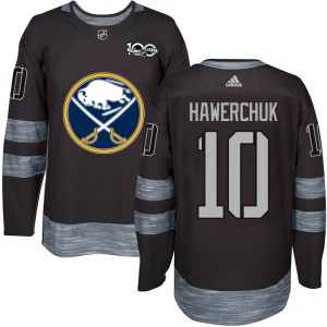 Dale Hawerchuk Men's Buffalo Sabres Authentic Black 1917-2017 100th Anniversary Jersey