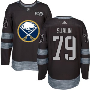 Calle Sjalin Men's Buffalo Sabres Authentic Black 1917-2017 100th Anniversary Jersey