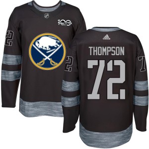 Tage Thompson Men's Buffalo Sabres Authentic Black 1917-2017 100th Anniversary Jersey