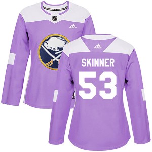 Jeff Skinner Women's Adidas Buffalo Sabres Authentic Purple Fights Cancer Practice Jersey