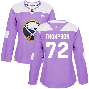 Tage Thompson Women's Adidas Buffalo Sabres Authentic Purple Fights Cancer Practice Jersey