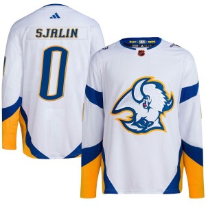 Calle Sjalin Youth Adidas Buffalo Sabres Authentic White Reverse Retro 2.0 Jersey