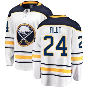 Lawrence Pilut Youth Fanatics Branded Buffalo Sabres Breakaway White Away Jersey