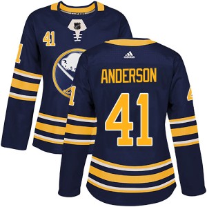 Craig Anderson Women's Adidas Buffalo Sabres Authentic Navy Home Jersey