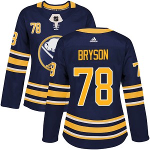 Jacob Bryson Women's Adidas Buffalo Sabres Authentic Navy Home Jersey