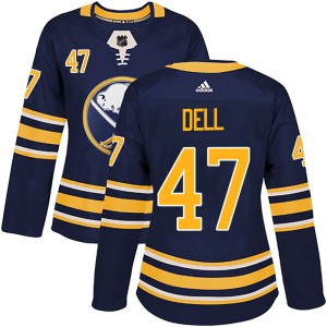 Aaron Dell Women's Adidas Buffalo Sabres Authentic Navy Home Jersey