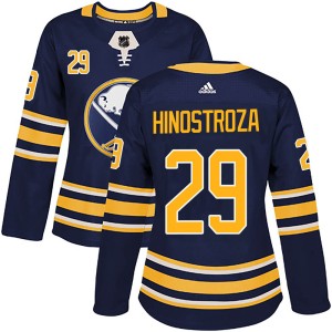Vinnie Hinostroza Women's Adidas Buffalo Sabres Authentic Navy Home Jersey