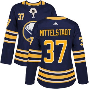 Casey Mittelstadt Women's Adidas Buffalo Sabres Authentic Navy Home Jersey