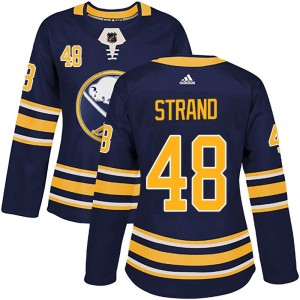 Austin Strand Women's Adidas Buffalo Sabres Authentic Navy Home Jersey