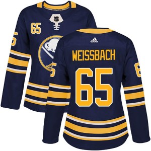 Linus Weissbach Women's Adidas Buffalo Sabres Authentic Navy Home Jersey