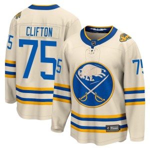 Connor Clifton Youth Fanatics Branded Buffalo Sabres Breakaway Cream 2022 Heritage Classic Jersey