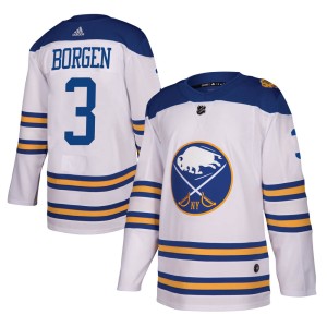 William Borgen Youth Adidas Buffalo Sabres Authentic White 2018 Winter Classic Jersey