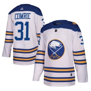 Eric Comrie Youth Adidas Buffalo Sabres Authentic White 2018 Winter Classic Jersey