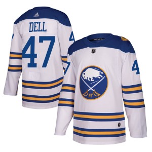 Aaron Dell Youth Adidas Buffalo Sabres Authentic White 2018 Winter Classic Jersey