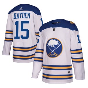 John Hayden Youth Adidas Buffalo Sabres Authentic White 2018 Winter Classic Jersey