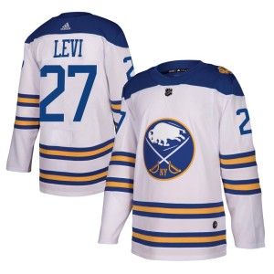 Devon Levi Youth Adidas Buffalo Sabres Authentic White 2018 Winter Classic Jersey