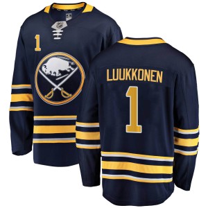 Ukko-Pekka Luukkonen Men's Fanatics Branded Buffalo Sabres Breakaway Navy Blue Home Jersey