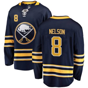 Casey Nelson Men's Fanatics Branded Buffalo Sabres Breakaway Navy Blue Home Jersey