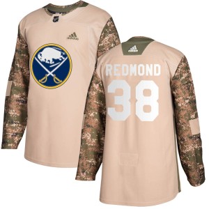 Zach Redmond Youth Adidas Buffalo Sabres Authentic Red Camo Veterans Day Practice Jersey
