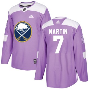 Rick Martin Men's Adidas Buffalo Sabres Authentic Purple Fights Cancer Practice Jersey