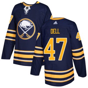 Aaron Dell Men's Adidas Buffalo Sabres Authentic Navy Home Jersey