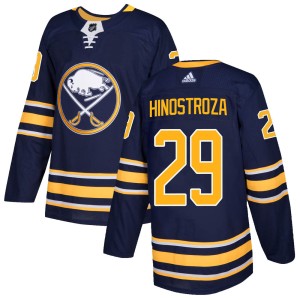 Vinnie Hinostroza Men's Adidas Buffalo Sabres Authentic Navy Home Jersey