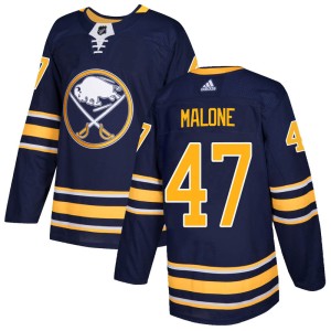 Sean Malone Men's Adidas Buffalo Sabres Authentic Navy Home Jersey