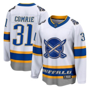Eric Comrie Youth Fanatics Branded Buffalo Sabres Breakaway White 2020/21 Special Edition Jersey