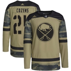 Dylan Cozens Youth Adidas Buffalo Sabres Authentic Camo Military Appreciation Practice Jersey
