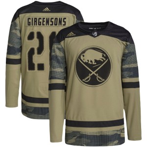 Zemgus Girgensons Youth Adidas Buffalo Sabres Authentic Camo Military Appreciation Practice Jersey