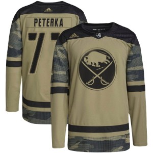 JJ Peterka Youth Adidas Buffalo Sabres Authentic Camo Military Appreciation Practice Jersey