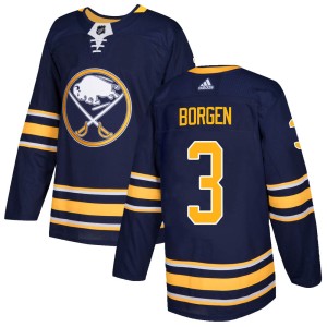 William Borgen Youth Adidas Buffalo Sabres Authentic Navy Home Jersey