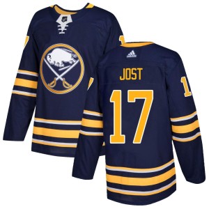 Tyson Jost Youth Adidas Buffalo Sabres Authentic Navy Home Jersey