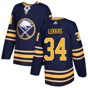 Stefanos Lekkas Youth Adidas Buffalo Sabres Authentic Navy Home Jersey