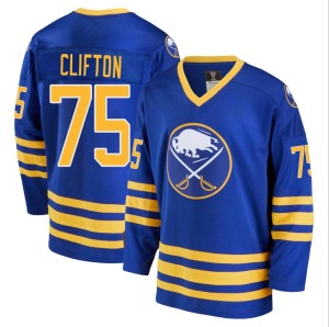 Connor Clifton Youth Fanatics Branded Buffalo Sabres Premier Royal Breakaway Heritage Jersey