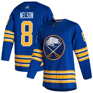 Casey Nelson Men's Adidas Buffalo Sabres Authentic Royal 2020/21 Home Jersey