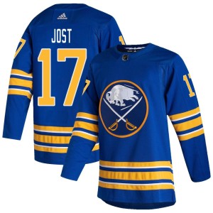 Tyson Jost Youth Adidas Buffalo Sabres Authentic Royal 2020/21 Home Jersey