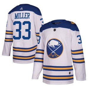 Colin Miller Men's Adidas Buffalo Sabres Authentic White 2018 Winter Classic Jersey