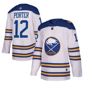 Kevin Porter Men's Adidas Buffalo Sabres Authentic White 2018 Winter Classic Jersey