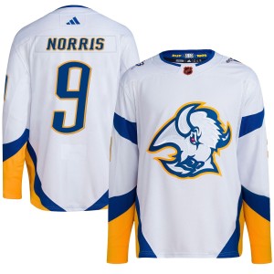 Josh Norris Men's Adidas Buffalo Sabres Authentic White Reverse Retro 2.0 Jersey