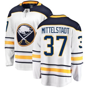 Casey Mittelstadt Men's Fanatics Branded Buffalo Sabres Breakaway White Away Jersey