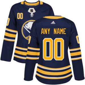 Custom Women's Adidas Buffalo Sabres Authentic Navy Blue Home Jersey