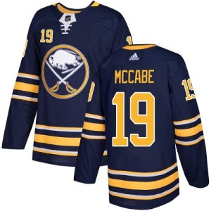 Jake McCabe Youth Adidas Buffalo Sabres Authentic Navy Blue Home Jersey