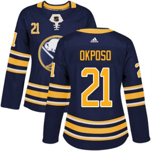Kyle Okposo Women's Adidas Buffalo Sabres Authentic Navy Blue Home Jersey